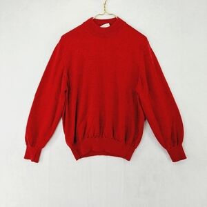 Valda Collection Men's Red Pure Wool Pullover Turtleneck Italy Sweater P3699